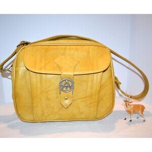 Vintage Messenger Bag Honey Gold Retro Mod